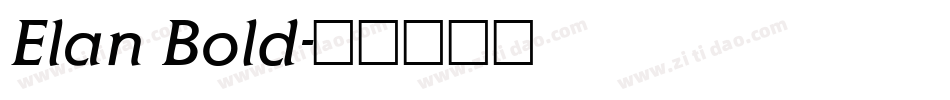 Elan Bold字体转换